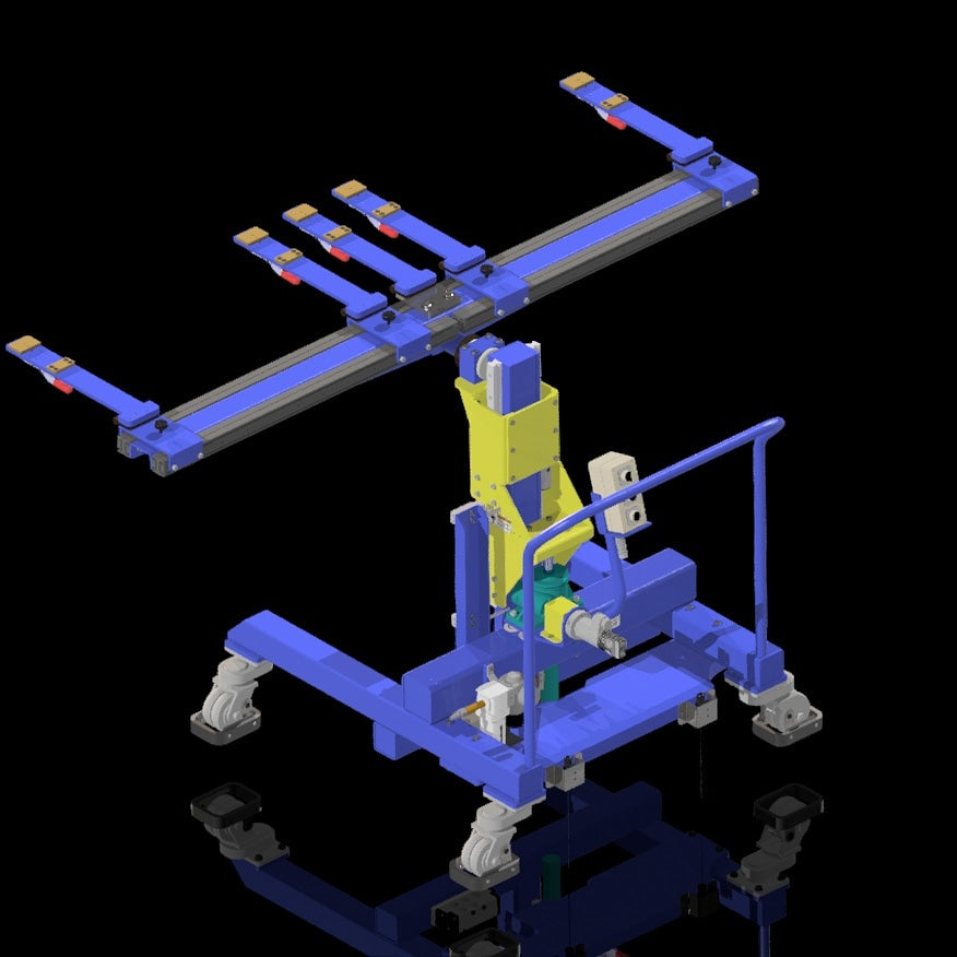 Tool Positioning Cart - Pneumatic Air Motor(s) Powered