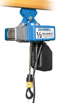 Gorbel GS Series Electric Chain Hoist Capacities from 1/8 Ton - 5 Ton