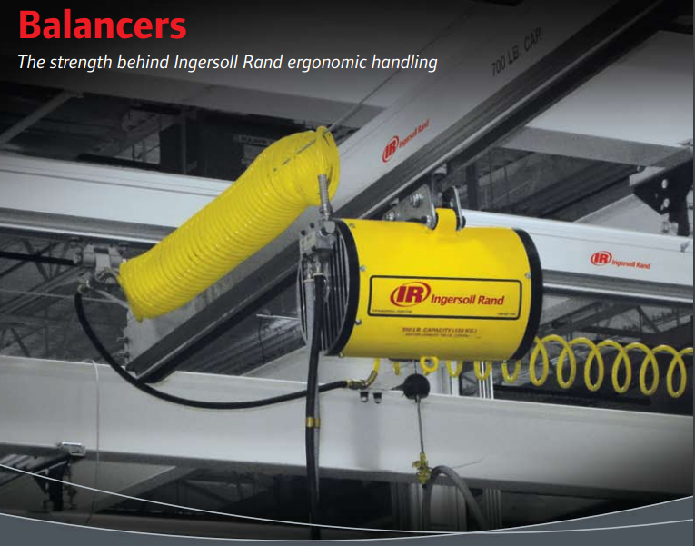 Ingersoll Rand Pneumatic Air Hoist Series ZA - Lifting and Balancing Units, 150 lbs Cap., 80" Travel Pt# ZAW015080
